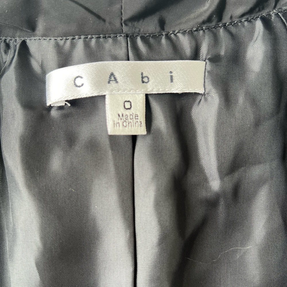 CAbi Black Lined Sleeveless Blazer Vest Sz S - Picture 12 of 14